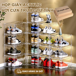 Hộp Đựng Giày Nhựa Cứng Cao Cấp, Hộp Nhựa Đựng Giày Dép Trong Suốt Kín Đáo, Chống Bụi