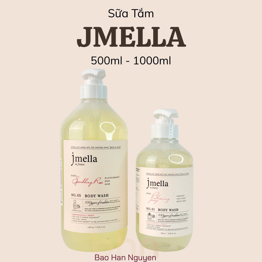 Sữa Tắm JMELLA Hương Nước Hoa, Dưỡng Ẩm Da Sparkling Rose