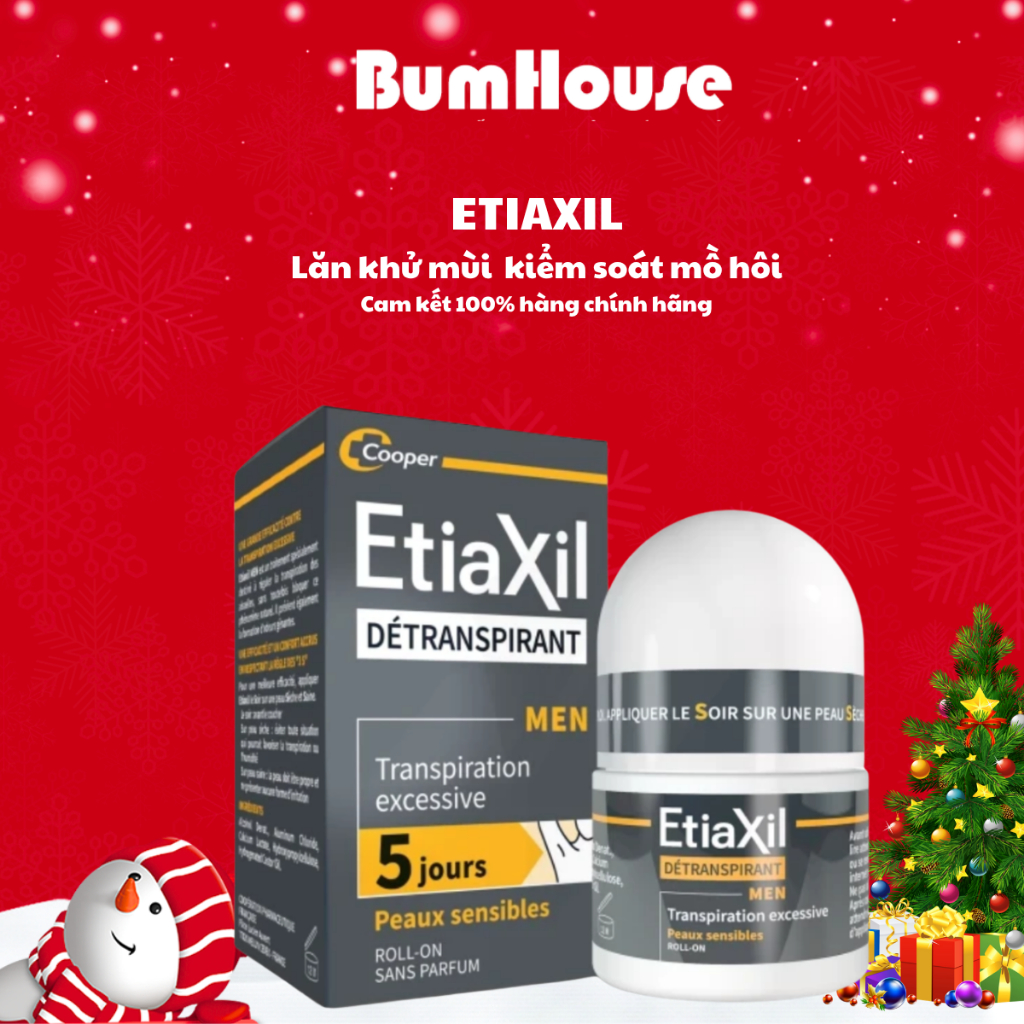 Lăn khử mùi mồ hôi dành cho nam giới Etiaxil Men 15ml (Màu đen)