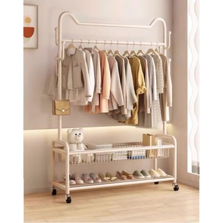 Giá treo quần áo kết hợp kệ để đồ siêu tiện lợi - oder
