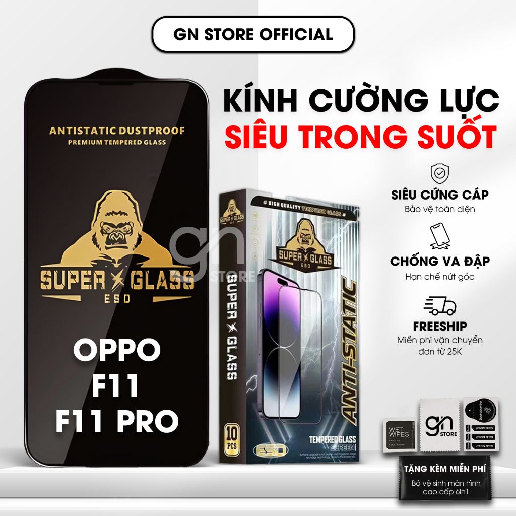 Kính cường lực Oppo F11 / F11 PRO full màn, bảo vệ màn hình - GN STORE