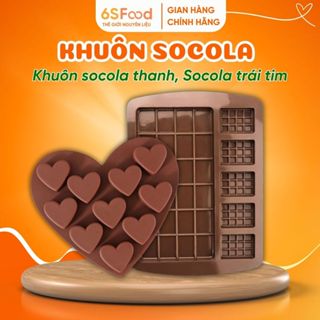 Khuôn Silicone Socola, Làm Kẹo Dẻo Chip Chip Jely, Thạch Rau Câu, Pudding, Sô Cô La Khối Thanh - 6SFOOD
