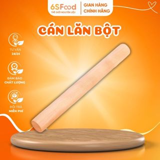 Cây lăn bột, chày lăn bột làm bánh bằng gỗ tiện dụng cho nhà bếp, dụng cụ làm bánh 6SFOOD