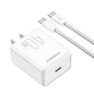  Bộ cốc cáp sạc nhanh PD 40W Pisen GAN TS-C191 kèm cáp sạc nhanh Type C To Type C 1M 60W 
