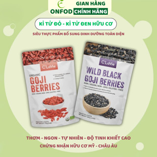 Kỷ tử đỏ hắc kỉ tử hữu cơ organic ONFOD Clavie healthy eat clean bồi bổ sức khoẻ