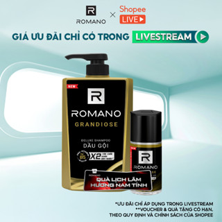 Dầu gội cao cấp Romano 650g + Tặng kèm Lăn Romano 40ml (mùi ngẫu nhiên) - Live