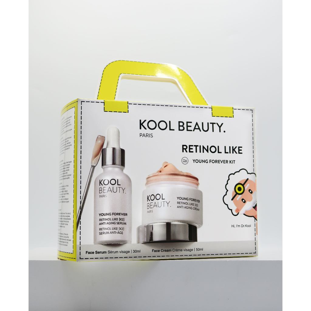 Bộ Tinh Chất 30ml & Kem Dưỡng Trẻ Hóa Da Kool Beauty Retinol Like K2 Retinol Like [K2] Anti-Aging 50