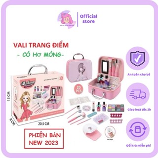  Vali Trang Điểm Cho Bé Gái Bộ Trang Điểm Dễ Dàng Làm Sạch Với Nước Dành Cho Bé Gái Có Máy Hơ Móng 