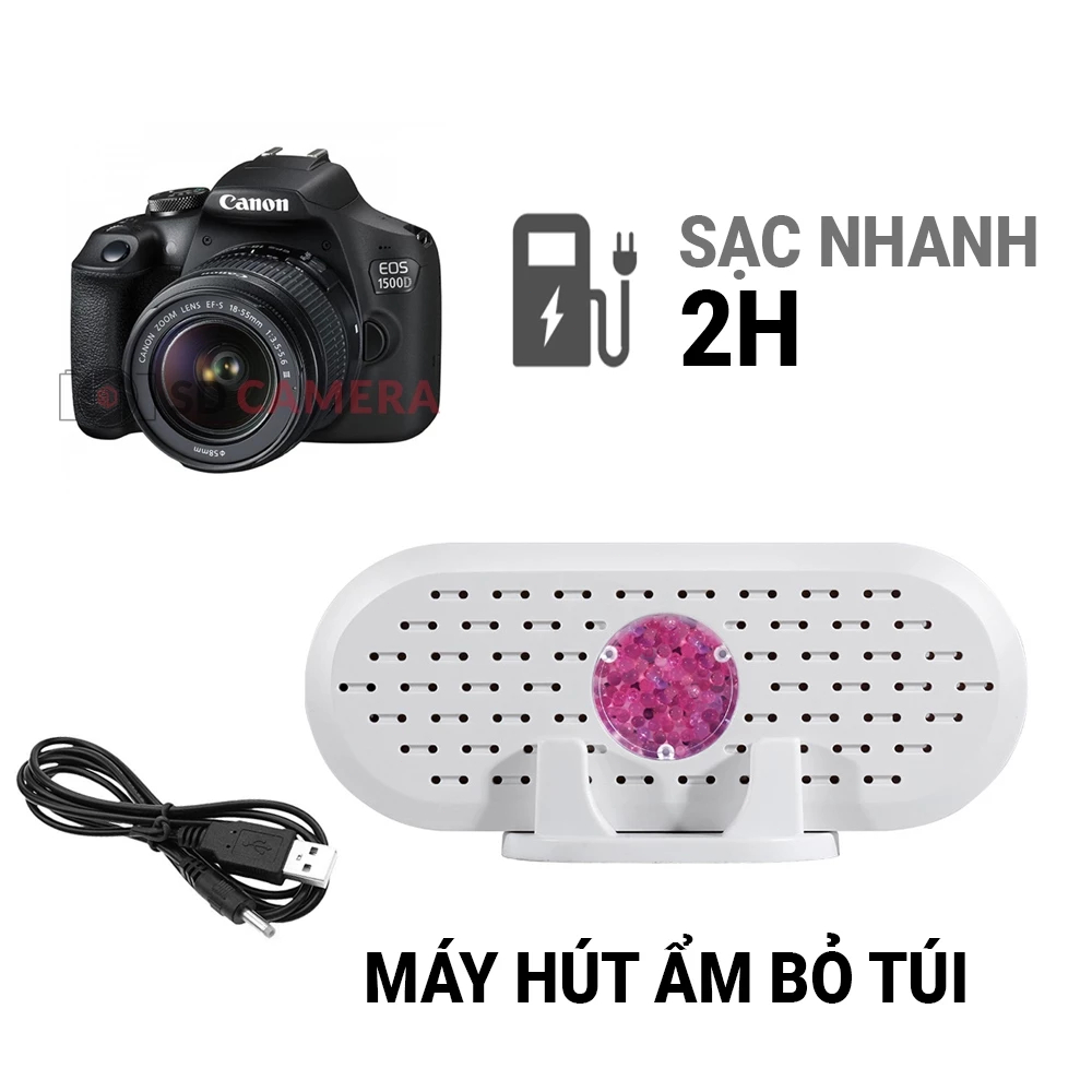 Thẻ Hút Ẩm Điện Tử Tái Sử Dụng ,Hút Ẩm Nhanh, Dùng Lại Nhiều Lần , Bảo Vệ Máy Ảnh & Ống Kính Khỏi Mốc