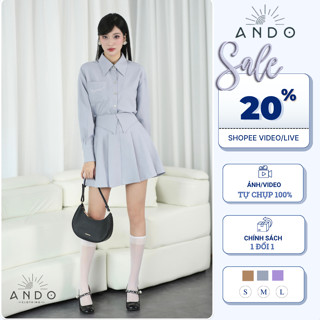 [SSM001] Set Váy Nữ Xinh Áo Sơ Mi Chân Váy Xếp Ly Xòe Ngắn Công Sở Đầm Thiết Kế Thanh Lịch