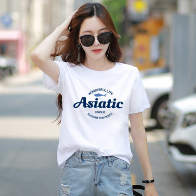Áo phông nữ dáng rộng NA03 in hình ASIATIC chất liệu thun cotton co giãn 4 chiều Loza RT8343