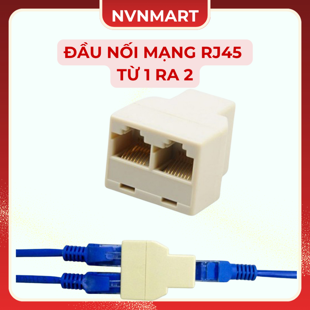 Đầu nối mạng RJ45 từ 1 ra 2 - Đầu chia mạng 1 RA 2 - AT