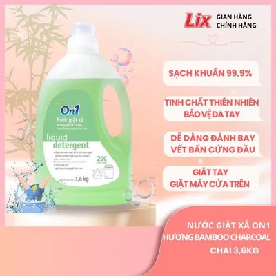 Nước giặt xả On1 hương Bamboo Charcoal 3.3Kg sạch khuẩn, khử mùi, thơm lâu kết hợp giặt xả 2 trong 1 N6902