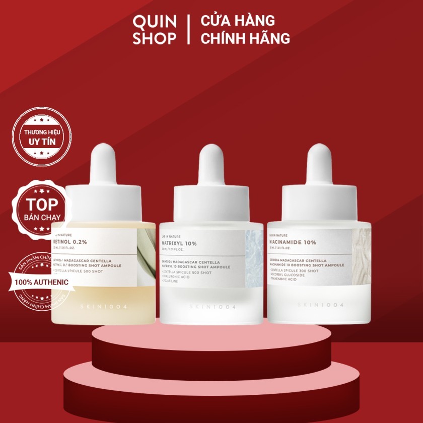 Tinh Chất Vi Kim Skin1004 Madagascar Centella Matrixyl 10, Niacinamide 10, Retinol 0.2 Boosting Shot Ampoule