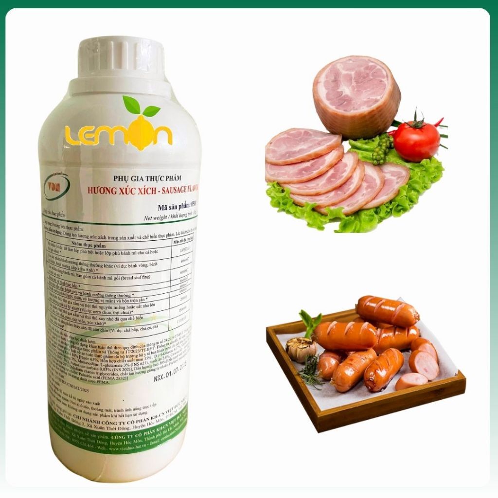 1Kg Hương xúc xích VDN dạng lỏng tạo mùi xúc xích, xông khói cho xúc xích, jambon, thịt xông khói