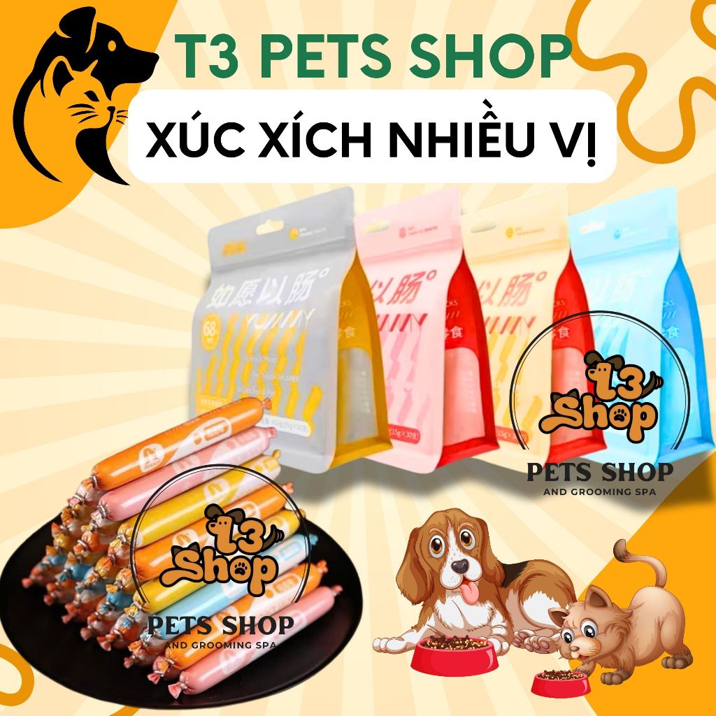 Xúc xích 30 cây Taotaopets dành cho chó mèo - T3 PETS SHOP