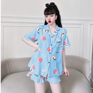 [ Lụa Nhật - Cánh Dơi ] Đồ Bộ Ngủ Nữ Bigsize Đùi Lụa Nhật - Cánh Dơi  Bigsize 50-100kg Pyjama Đùi Kiểu Dáng Đẹp Mũm MBéo