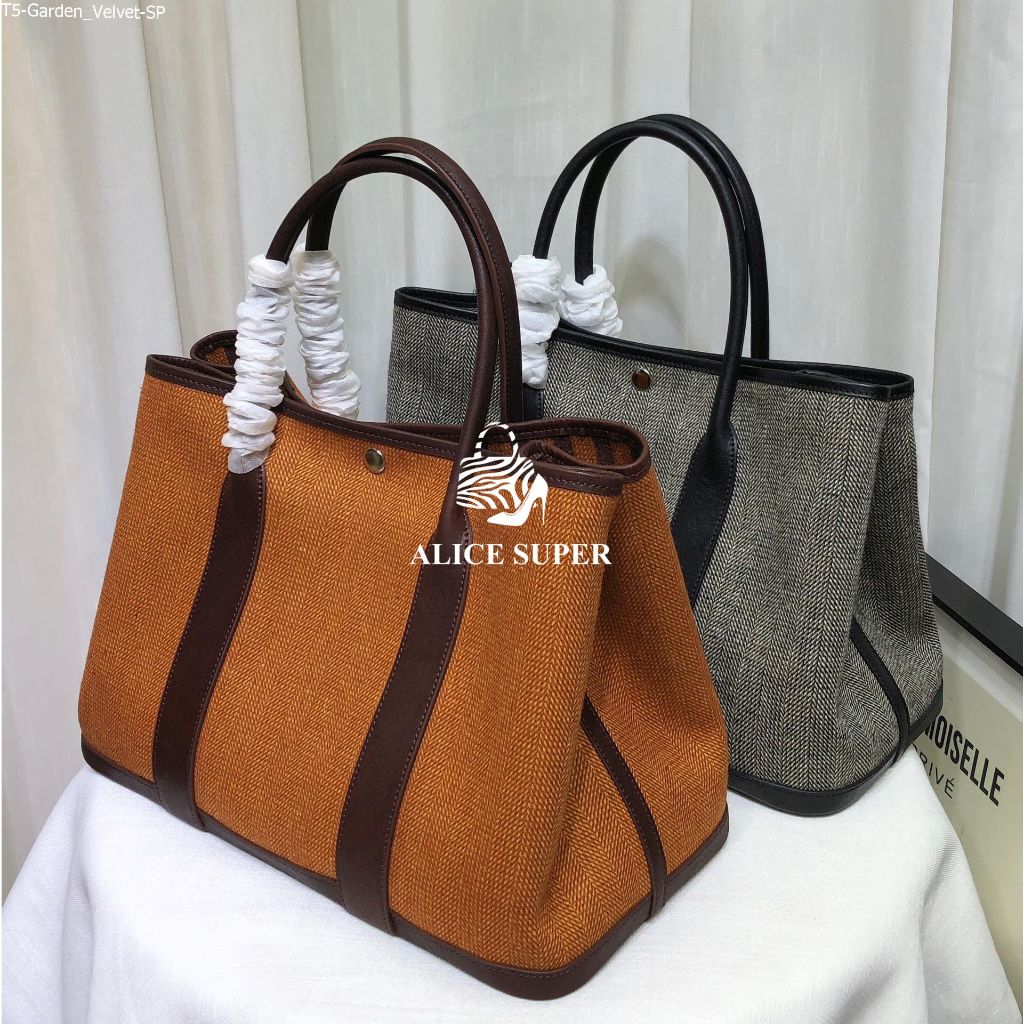 Hm GARDEN Party Super [2 MÀU] Size 36cm, da Velvet- Túi xách nữ da thật cao cấp Full Box [T5-Garden_