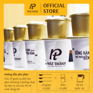 Cà phê Phát Thành xay sẵn truyền thống PT05 - CHUYÊN PHA PHIN - Gu truyền thống - Hậu đậm, thơm ấn tượng - Gói 500g