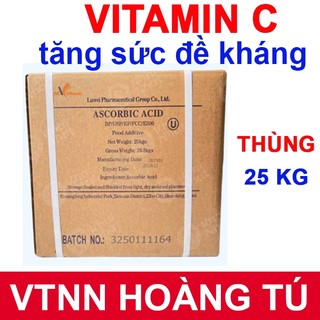 VITAMIN C CÁ, TÔM  tăng sức khỏe cá. ăn mạnh mau lớn - THÙNG 25 KG