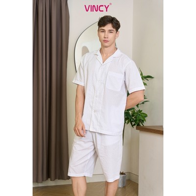 MLK01S5K03-BỘ LỬNG KATE NAM VỚI THIẾT KẾ CỔ PIJAMA MANG PHONG CÁCH MẠNH MẼ VÀ TẠO CẢM GIÁC THOẢI MÁI KHI MẶC