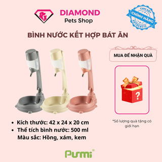 Bình nước tự động kèm bát ăn Purmi Hàn Quốc