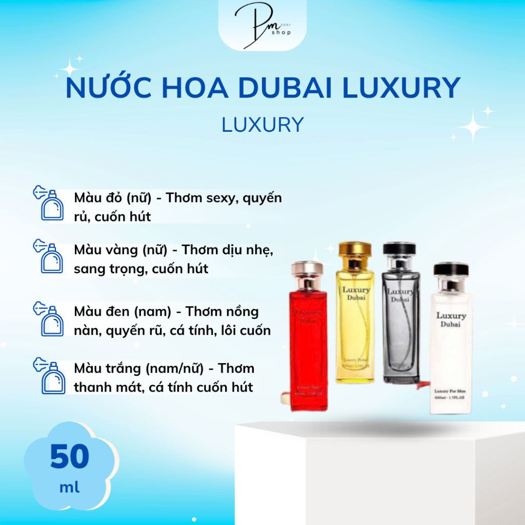 (Chính hãng) Nước hoa Dubai Luxury dành cho Nam và Nữ