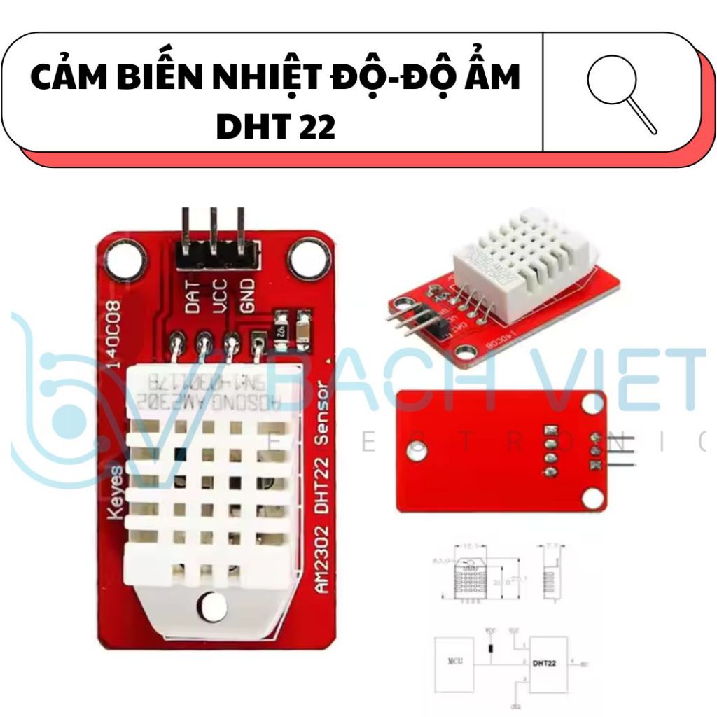 Mạch cảm biến nhiệt độ - độ ẩm DHT22