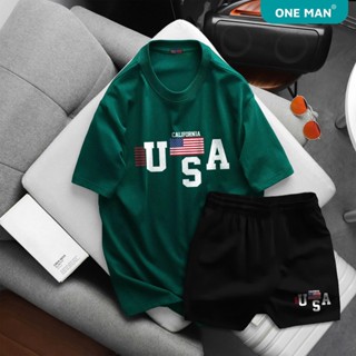  Bộ quần áo thun nam nữ ONE MAN cotton 100% cao cấp in hình phong cách Âu Mỹ lên form đẹp SD093 
