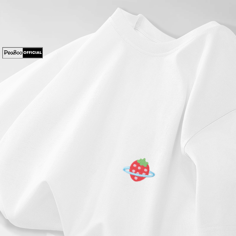 Áo Thun THÊU, Áo Phông Thêu BST10 By PEABOO Chất Cotton Thoáng Mát Form Rộng Tay Lỡ Cho Nam Nữ Phong Cách Unisex | BigBuy360 - bigbuy360.vn
