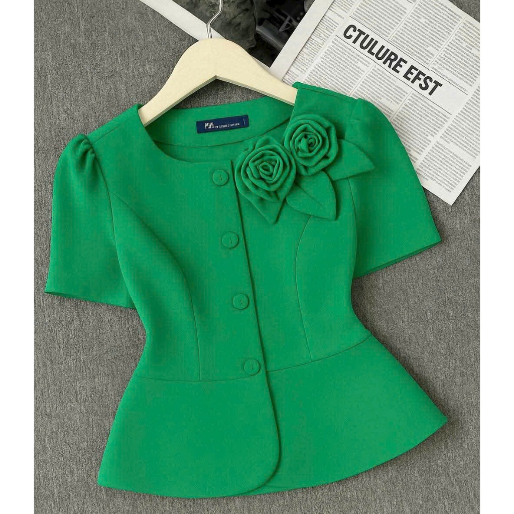 ÁO KIỂU CÔNG SỞ PHỐI HOA N33