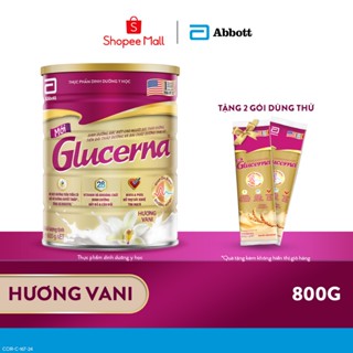 [KOL LIVE]  [Tặng 2 gói dùng thử] Sữa bột Glucerna hương vani 800g dành cho người bị tiểu đường