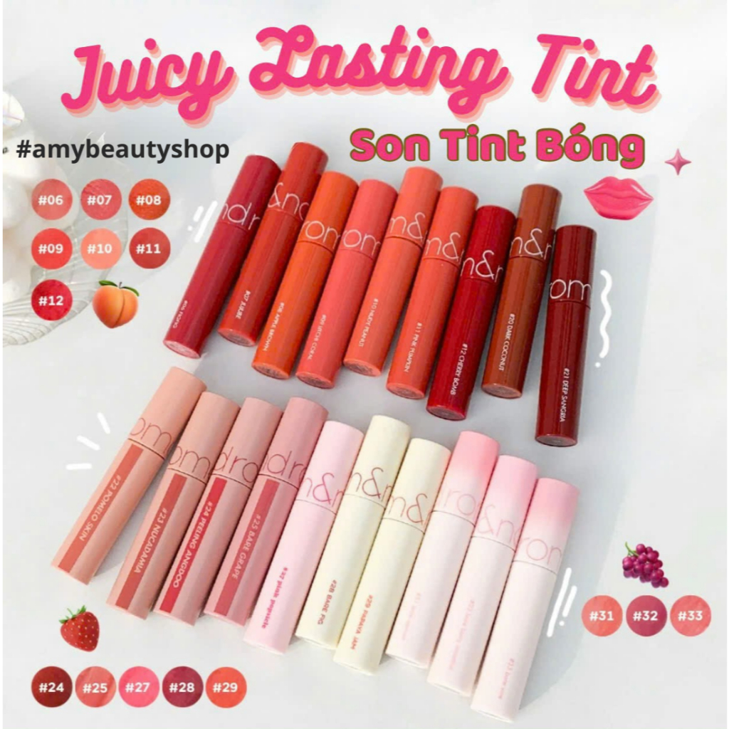 Son kem Tint Bóng Romand Juicy Lasting Tint 5.5g Hàn Quốc