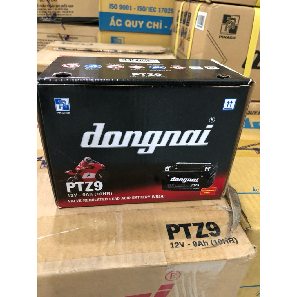 Ắc quy miễn bảo dưỡng Đồng Nai PTZ9 12V-9Ah