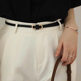 Thắt lưng, đai váy da bò nhập khẩu cao cấp cỡ nhỏ 1cm trẻ trung, thanh lịch DV670