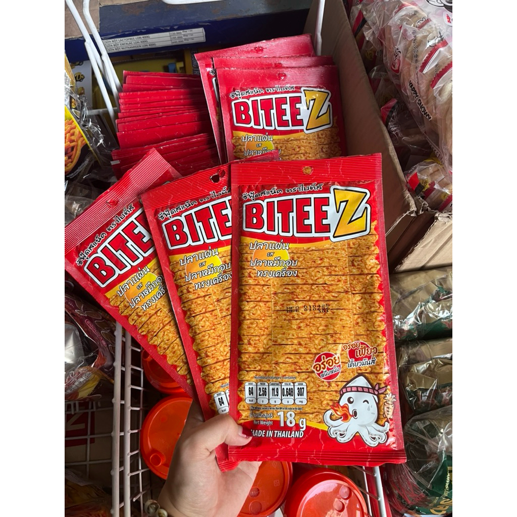 Mực cay BITEEZ bịch 18g date 2026