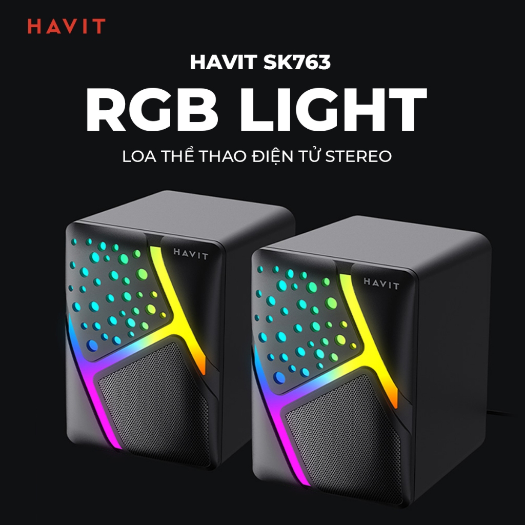 Loa Vi Tính Havit SK763 Công Suất 6W | Đèn Led RGB | BigBuy360 - bigbuy360.vn