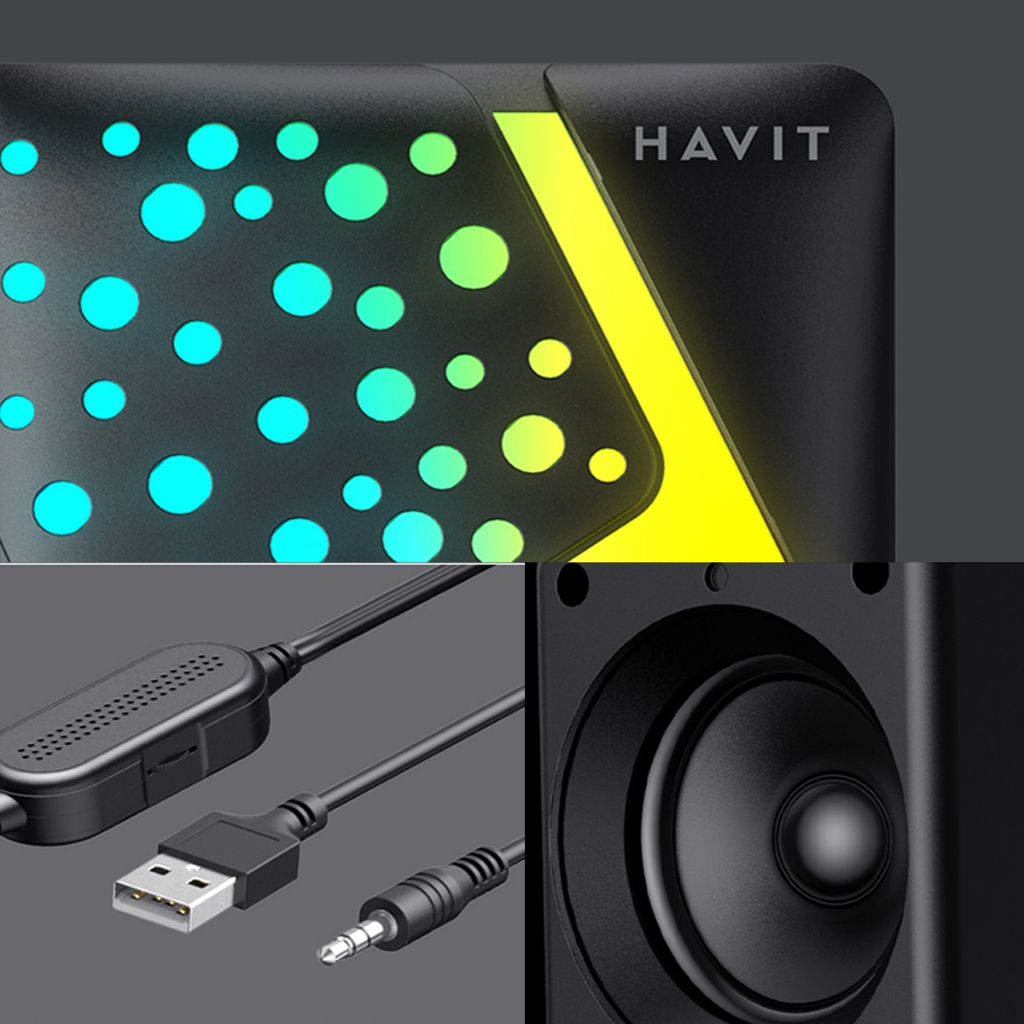 Loa Vi Tính Havit SK763 Công Suất 6W | Đèn Led RGB | BigBuy360 - bigbuy360.vn