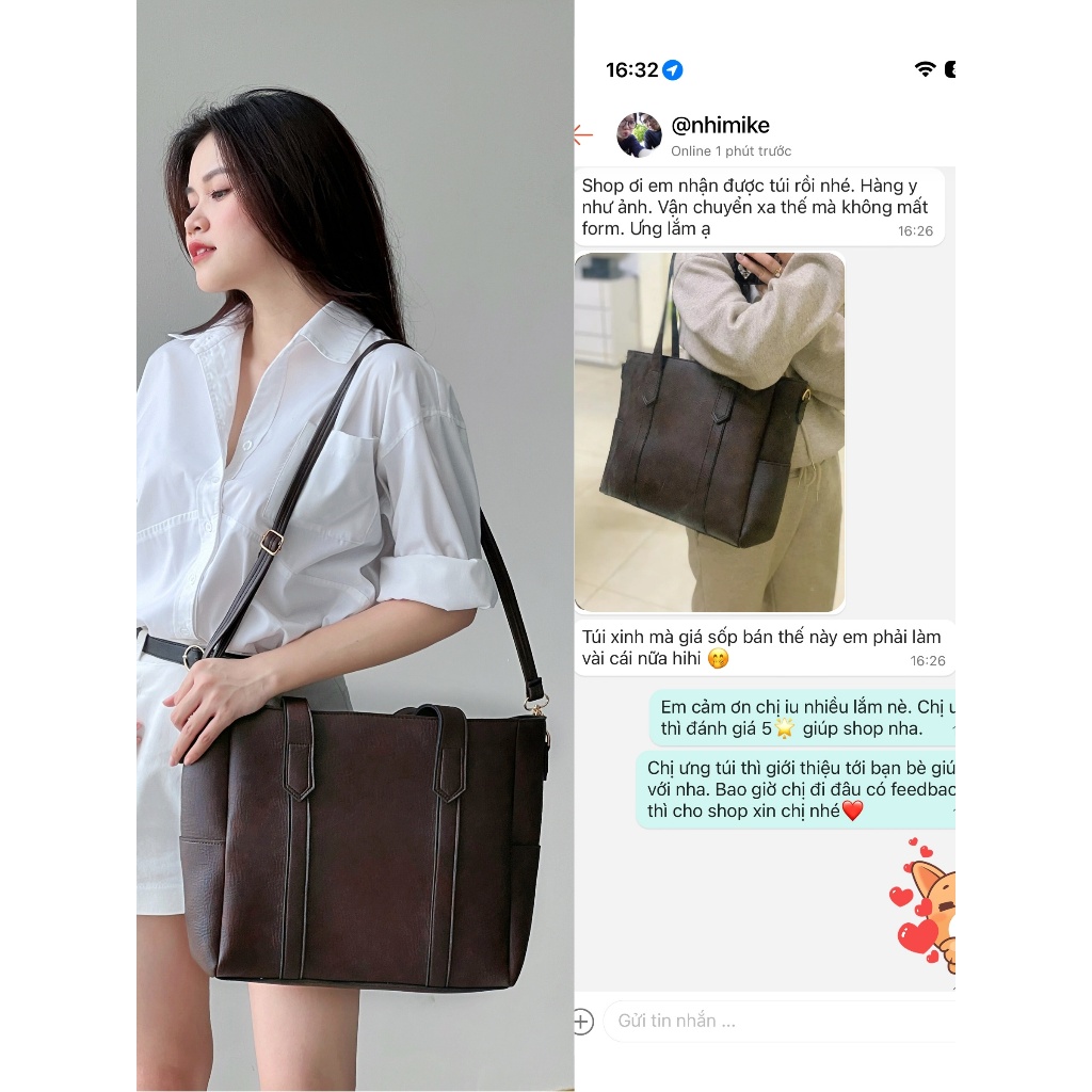 Túi da công sở nữ LIMI (2 màu) đựng laptop 15.6 inch A4 xách tay size lớn đi dạy đi làm (LEON) | BigBuy360 - bigbuy360.vn