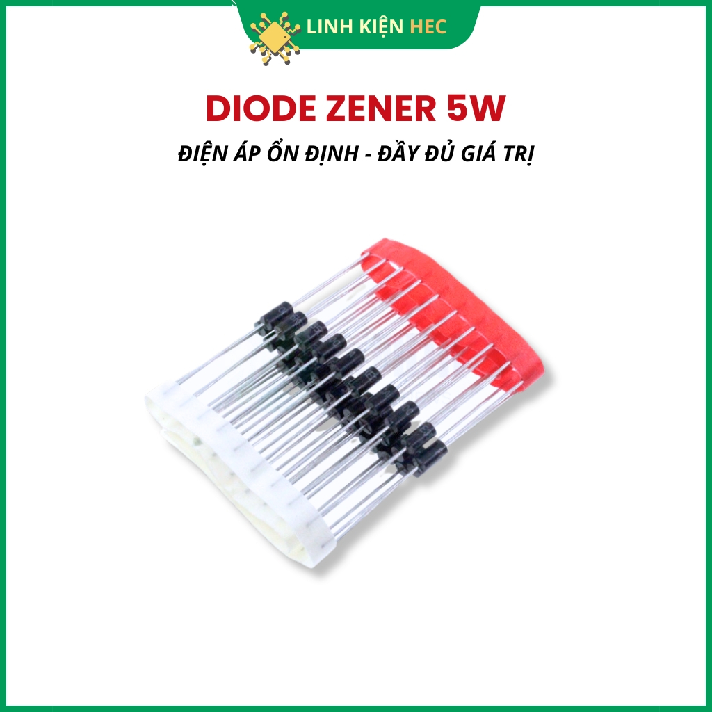 Diode zener 5W 3.3V/3.6V/3.9V/4.3V/4.7V/5.1V/5.6V/6.8V/7.5V/8.2V/9.1V/10V/11V/12V chính hãng linh ki
