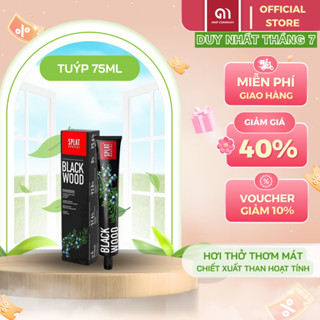 Kem đánh răng than hoạt tính trăng răng SPLAT Blackwood không chứa flo,ngừa hôi miệng,khỏe nướu 75ml