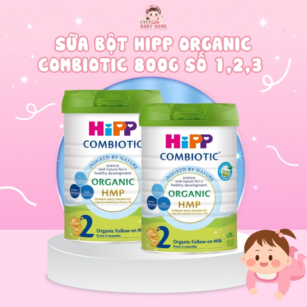 Sữa Bột Hipp Organic Combiotic 800g Số 1,2,3 Hỗ Trợ Tiêu Hoá Và Miễn Dịch Cycybabyhome