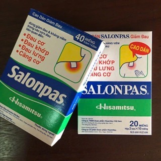 MIẾNG DÁN SALONPAS .HỘP 20M /HỘP 40M. Hộp cỡ lớn 7cm x 10cm