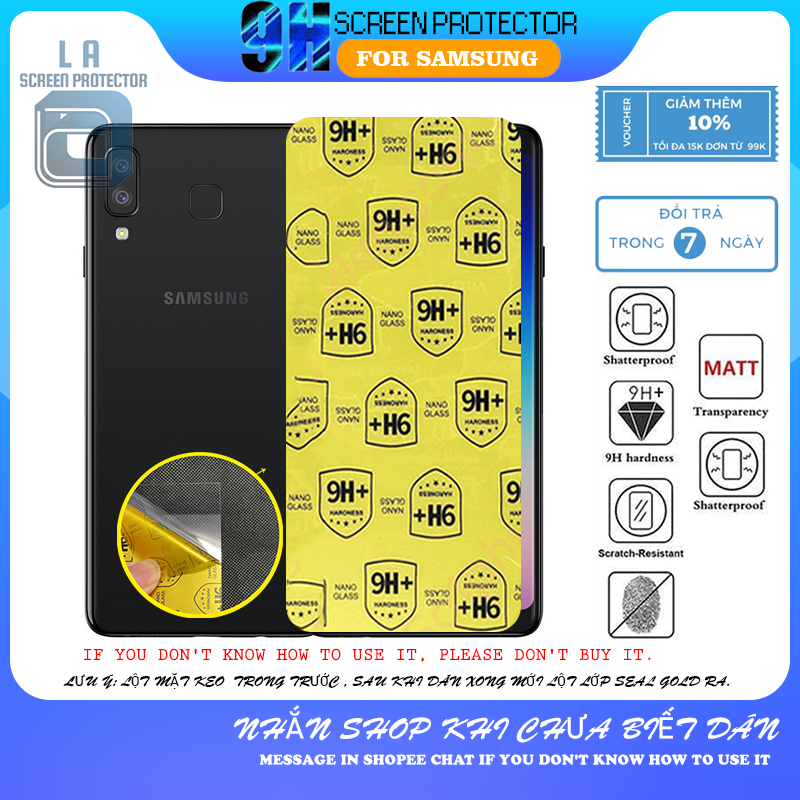 Miếng dán màn hình Samsung galaxy A7 2017/ A7 2018/ A8 Plus/ A8 Star/ A8S, cường lực dẻo nano 9h+
