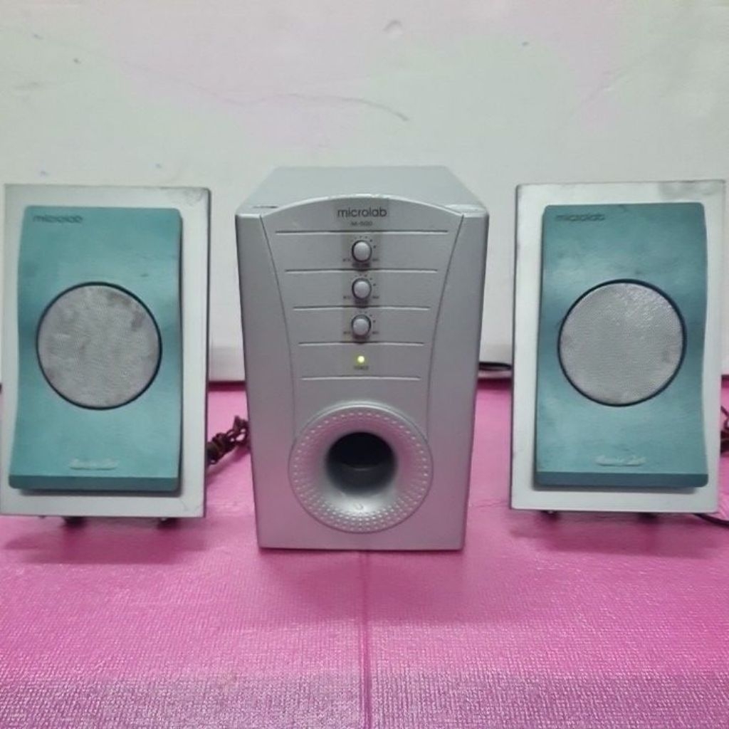 BỘ LOA VI TÍNH 2.1 MICROLAB model: M-500 , ĐÃ GẮN BLUETOOTH , vỏ sơn lại , hàng đã qua sử dụng