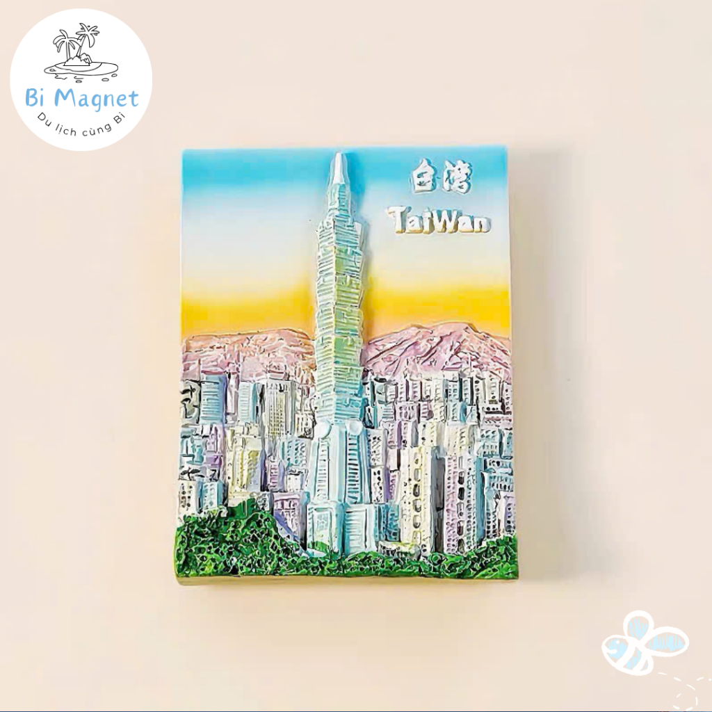[CÓ SẴN] MAGNET NAM CHÂM RESIN TAIWAN 101 QUÀ LƯU NIỆM DU LỊCH ĐÀI BẮC ĐÀI LOAN