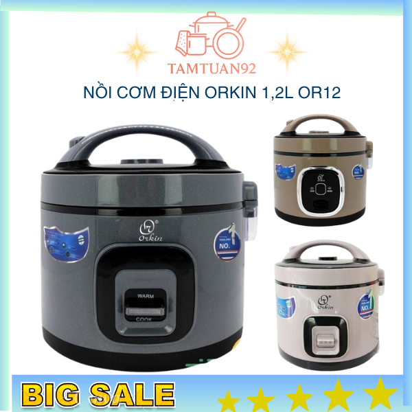 NỒI CƠM ĐIỆN ORKIN OR12 – 1.2L, CƠM NGON, TIỆN LỢI MỖI NGÀY - BẢO HÀNH 12 THÁNG