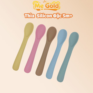 Thìa Ăn Dặm Silicon Shopmegold1 Cho Bé, Muỗng Ăn Dặm Silicon Cho Bé Tập Xúc Kiểu Dáng Hàn Quốc Chất Liệu An Toàn
