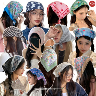 [SẴN]-58cm🍊Khăn Bandana vuông dùng để quàng cổ,trùm đầu,buộc tóc.thắt cùng túi,...phong cách đồng quê Pháp(K08)-P4
