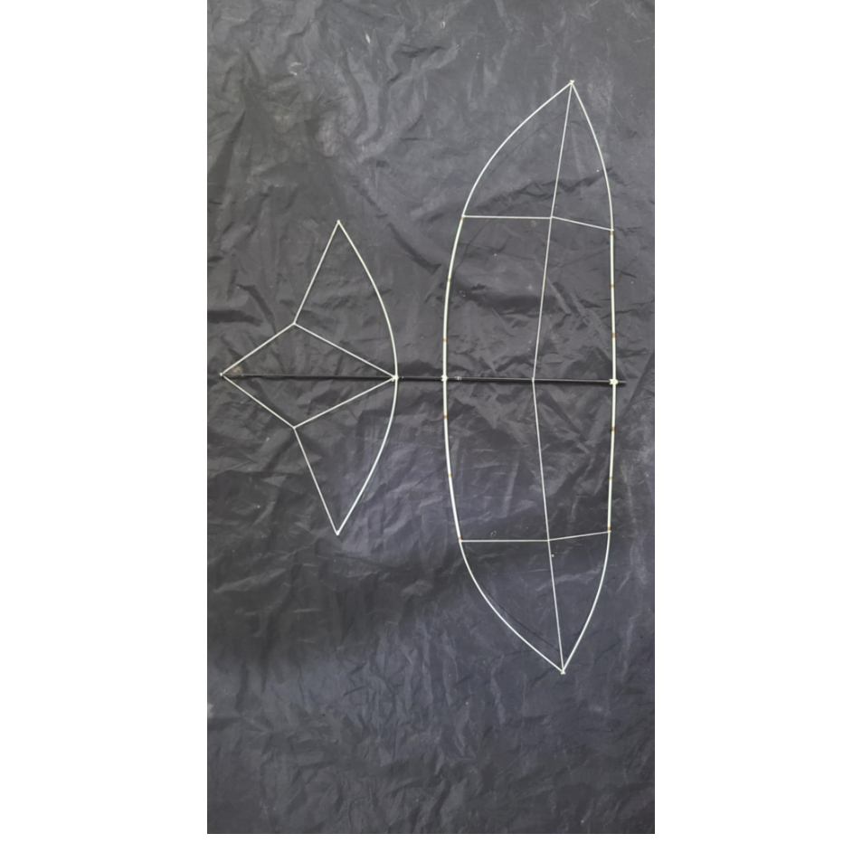 bộ nan cáp quang làm diều 1m2 cái cacbon